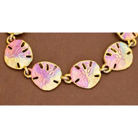 7 1/2 inch, Vintage Rainbow Sand Dollar Bracelet by USA - U23 - Picture 2 of 3